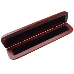 Handmade Red Wood Pencilcase With Magnet Opening And Closing Luxury Calligraphy Wooden Pen Case School Office Supplies Gift