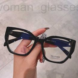 Sunglasses designer 2022 new big P Jia Pu Chao glasses women's face shows Thin Red Book hot net red irregular black frame Q830