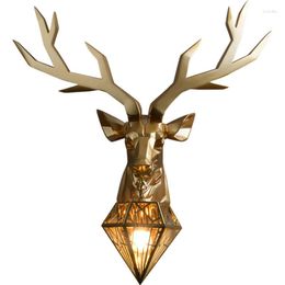 Wall Lamps Nordic Antler Lamp Luxury Decoration Lighting Village Silver Gold Buckhorn Light For Bedroom Restaurant Living Room