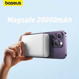 Cell Phone Power Banks Baseus Power Bank 20000mAh 20W Wireless Magnetic Phone Charger Magsafe Powerbank Fast Charging For iPhone 14 13 12 Series L230731