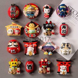 Fridge Magnets Tourism Japan refrigerator paste souvenir fridge magnets Japanese Fuji Mountain 3D Fortune Cat Samurai kimono sumo magnetic gift x0731