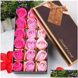 Decorative Flowers Wreaths Artificial Flower Bath Soap Rose Gift For Anniversary Birthday Valentine Day Mother With Box Drop Deliver Otif9