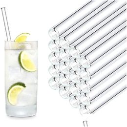 Drinking Straws Glass Sts Reusable Tube Ecofriendly With Cleaning Brush Events Party Favors Supplies Drop Delivery Home Garden Kitchen Dhfpb