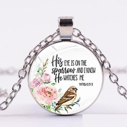 Pendant Necklaces Latest Bible Verse Quote Necklace Its Well Until My So Jesus Paid It All Christian Sier Colour Long Chain Drop Delive Dhl3U