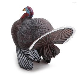 Garden Decorations Simulation Turkey Animal Statue PVC Figurine Model Toy DIY Fairy Decoration