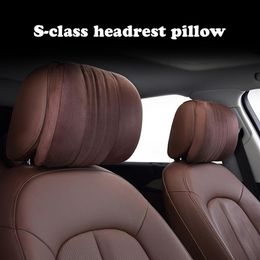For Mercedes Benz Maybach S-Class Memory foam pillow headrest Car Travel Neck Rest supplies back Pillows Seat Cushion Support Thir195k