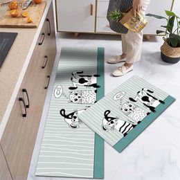 Carpets Waterproof Oilproof Kitchen Mat Antislip Bath Soft Bedroom Floor Carpet Fashion Cute Living Room Doormat Kitchen Rug Tapis Salon R230731