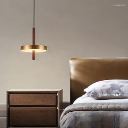 Pendant Lamps Nordic Wood Chandelier Gold Metal Restaurant Bedroom Lighting Bar Kitchen Hanging Lamp Wire Adjustable 3000K