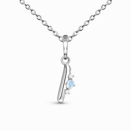 2023 Hot Selling S925 Sterling Silver Letter I Moonlight Stone Pendant Necklace Women's Design Sense Fashion Versatile Jewelry