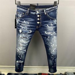 Italian fashion European and American men's casual jeans high-end washed hand polished quality Optimised 9850283f