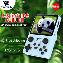 Portable Game Players POWKIDDY RGB20S Handheld Console Retro Open Source System RK3326 3 5 Inch 4 3 IPS Screen Children s Gifts 230731