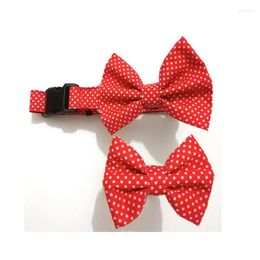 Dog Collars Cute Polka Dot Bow Tie Ties Collar Pet Puppy Bowtie Necktie Accessories