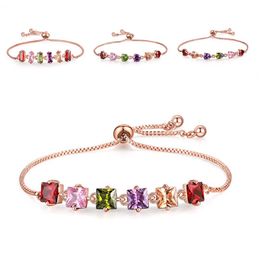 2023 New Cross -border Direct S -selling Tong Amazon Accessories Drawing Bracelet Fashion, Simple Inlaid Stones Bracelet Femininable Adjustment