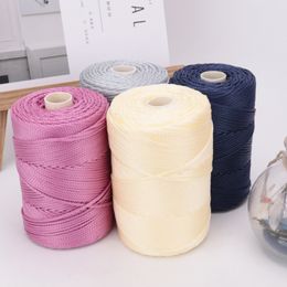 Bag Parts Accessories 1pcs 230 Grammes Nylon Cord Thread Crochet Hollow Line Macrame DIY Knitting y Yarn Light Viscose Ice Rope Summer Sun Hat 230731