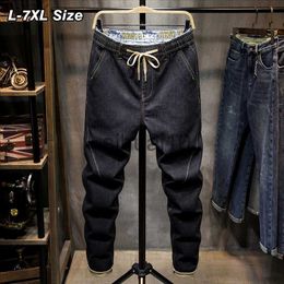 Men's Jeans Spring Summer Mens Thin Jeans Plus Size Loose Hip Hop Harem Pants Fashion Elasticity Black Denim Trousers Streetwear 5XL 6XL 7XL J230728