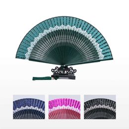 Chinese Style Products Chinese style lace portable fan folding fan bamboo products craft fan ancient style small gift fan children