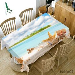 Table Cloth Tablecloth Imitation Wood Grain Pattern Rectangular Table Cloth for Wedding Decoration Picnic Party Tapete R230731