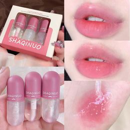 Lip Gloss Glitter Crystal Jelly Transparent Colour Change Moisturising Oil Beauty Cosmetics Liquid Lipsticks 1/3PCS