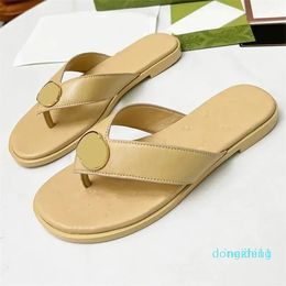 Designer -Womens sandals Womens slippers with white leather sandals casual travel sandals Large size 35-42