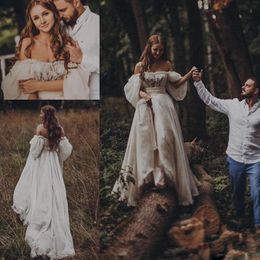 Wedding Dresses Country Style Sheath Column Bridal Off Shoulder Gowns Appliques Country Style petites Plus Size Custom Made267G