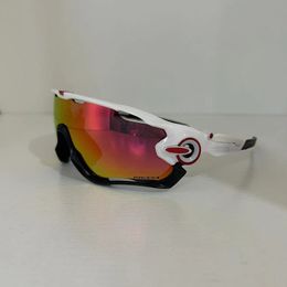 Occhiali da sole Jaw Cycling UV400 Lenti polarizzate Occhiali da ciclismo Occhiali da equitazione per esterni Occhiali da bici MTB per uomo donna Qualità AAA con custodia 3 lenti