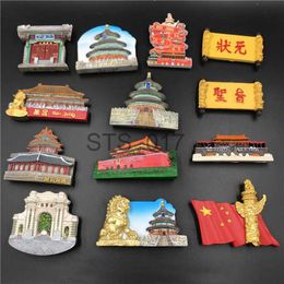 Fridge Magnets Fridge Magnets China Beijing Great Wall Tourist Souvenir Magnetic 3D Refrigerator Sticker Kitchen Decor Chinese Style Gift Ideas x0731