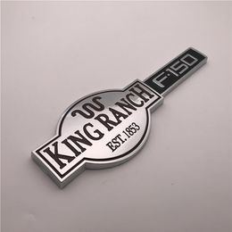 Custom Chrome brown and black KING RANCH est 1853 F150 Car emblem badge sticker nameplate logo215o