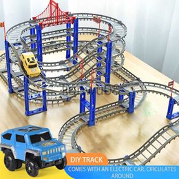 Diecast Model Cars Race Tracks for Boys Creates Construction Flexible Track Construction Vehicle Suitable for Birthday Gift for Children Age 3 To 9 x0731