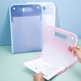 파일 폴더 확장 휴대용 A4 크기 13 포켓 투명한 색상 수직 플라스틱 아코디언 파일 학교 사무실 사업을위한 이중 스냅 버튼이있는 조직자
