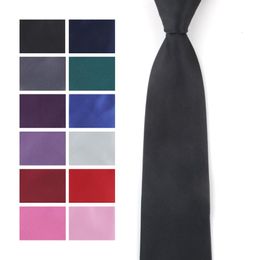 Mens Solid Polyester Textile Neckties Pure Colour Neck Ties men's ties Back tie green Pink ties225A