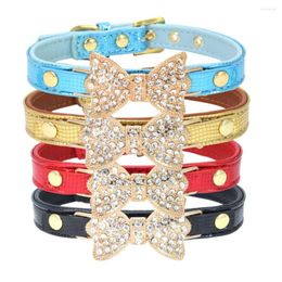 Dog Collars Bling Rhinestone Puppy Crystal Small Dogs Collar Necklace Alloy Buckle Pet Accessories