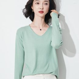 Women's Sweaters Cashmere Sweater Women Thin Knitted V-Neck Pullovers Spring Autumn