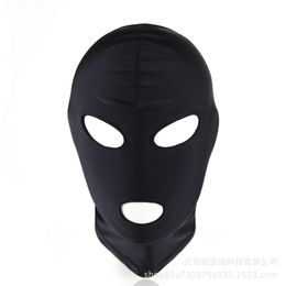 Sex Products Sexy headgear elastic cloth eye mask mask eye mouth full bag eye mouth head cover toy Adult Toys