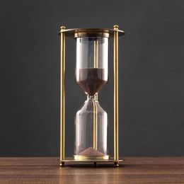 Timers Creative Metal Hourglass Sand Timer European Office Bookshelf Study Ornaments Decoration Sand Clock Timer