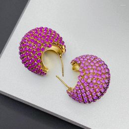 Stud Earrings Bilincolor Fashion Purple Simple Moon Earring For Women