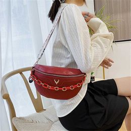 Hbp Crossbody Bags Evening Bag Fashion Chain Fanny Pack Ladies Luxury Brand Chest Small Female Saddle Leather Shoulder s for Women Sac 220811