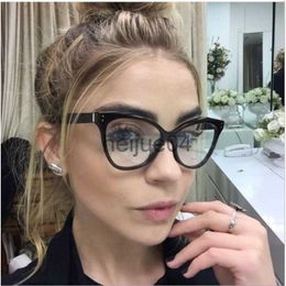 Eyeglass Frame 2018 Vintage Cat Eye Glasses Frame Women Brand Retro Rivet Clear Lens Glasses Ladies Eyeglasses Frame Unisex Eyewear UV400 x0731