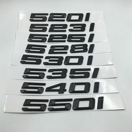 ABS 520i 523i 525i 528i 530i 535i 540i 550i Trunk Lid Rear Emblems Badge Black Letters For BMW 5-Series E60 E61 F11 Emblem302c