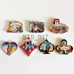 Fridge Magnets Las Vegas Creative Refrigerator Magnets Set World and City Tourism USA Las Vegas Landmark Building Fridge Magnet Souvenir Gift x0731