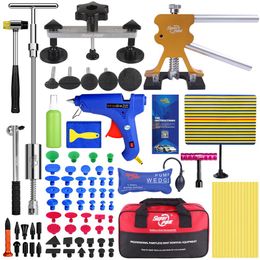 Kit de reparo de carroceria super pdr sem tinta ferramentas de remoção de amolgadelas extrator T conjunto de martelos deslizantes 246e