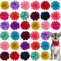 Dog Apparel Accessories Solid Pet Cat Bow Flower Bowtie For Collar Charms Puppy Grooming Products Tie Small Dogs