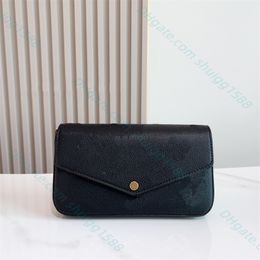 Designer famous shoulder bags Purse Crossbody Bag Handbags Three-piece set Purses Wallets original box Women Card Holder Fashion Wallet Chain Key Pouch Wholesale