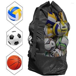 Storage Bags Vanzlife Large Capacity Tennis Bag Sports Football Net Pocket Basketball Volleyball Ball