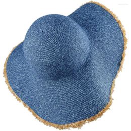 Wide Brim Hats Summer Beach Female Sunscreen Cap Folding Straw Sun For Women