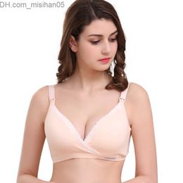 Maternity Intimates Nursing bra for pregnant women without hands steel ring lace wireless feeding breathable sleep underwear Z230731
