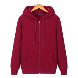 Men's Hoodies Sweatshirts Winter Plus Men Hoodie Velvet Thick Pure Cotton Solid Colour Warm And Soft Ladies Zipper Coat Casual Sweatshirt 230731