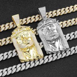 Designer JewelryCustom 925 Sterling Silver Hip Hop 18K/White Gold/Rose Gold Plated VVS Moissanite Big Large Jesus Head Pendant