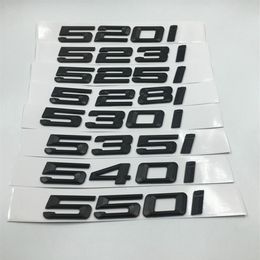 ABS 520i 523i 525i 528i 530i 535i 540i 550i Trunk Lid Rear Emblems Badge Black Letters For BMW 5-Series E60 E61 F11 Emblem252c