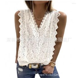 Women's Tanks 2023 Summer Fashion Ladies Lace Jacquard Sleeveless Casual Women Vintage T-Shirt Floral Vest Camisole Halter Top Arrival