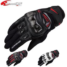 GK-224 Carbon Protect Leather Mesh Glove Motorcycle Downhill Bike Off-road Motocross Gloves For Men265I